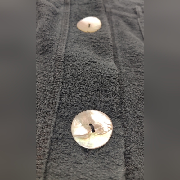 Soft Surroundings Jacket Shacket Women Large Shell Buttons Shirt Jacket Navy - Picture 4 of 8